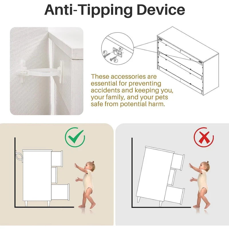 6 Drawer Rattan Dresser with Gold Handles - 47.24"L x 15.75"W x 29.35"H Farmhouse Boho Style, 300lbs Capacity, Silent Slides