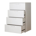 Farmhouse 4-Drawer Jumbo Chest - Extra Deep Storage, Water & Scratch Resistant, E0 Eco-Friendly Board, Rustic Modern Style