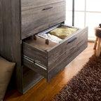 Farmhouse 4-Drawer Jumbo Chest - Extra Deep Storage, Water & Scratch Resistant, E0 Eco-Friendly Board, Rustic Modern Style
