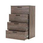 Farmhouse 4-Drawer Jumbo Chest - Extra Deep Storage, Water & Scratch Resistant, E0 Eco-Friendly Board, Rustic Modern Style