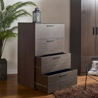 Farmhouse 4-Drawer Jumbo Chest - Extra Deep Storage, Water & Scratch Resistant, E0 Eco-Friendly Board, Rustic Modern Style