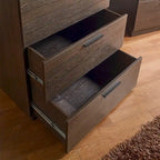 Farmhouse 4-Drawer Jumbo Chest - Extra Deep Storage, Water & Scratch Resistant, E0 Eco-Friendly Board, Rustic Modern Style