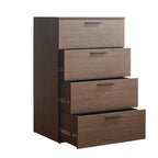 Farmhouse 4-Drawer Jumbo Chest - Extra Deep Storage, Water & Scratch Resistant, E0 Eco-Friendly Board, Rustic Modern Style