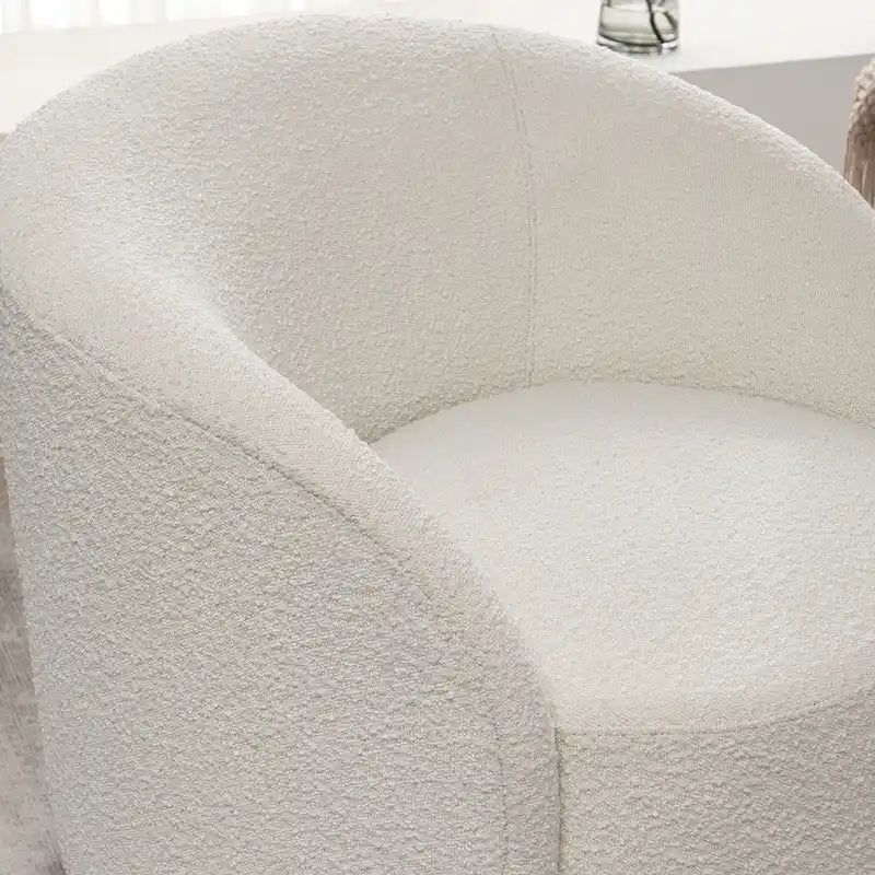 Swivel Accent Barrel Chair Set of 2 34"W Upholstered 360° Rotation Solid Wood Frame No Assembly Modern