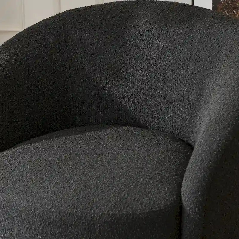 Swivel Accent Barrel Chair Set of 2 34"W Upholstered 360° Rotation Solid Wood Frame No Assembly Modern