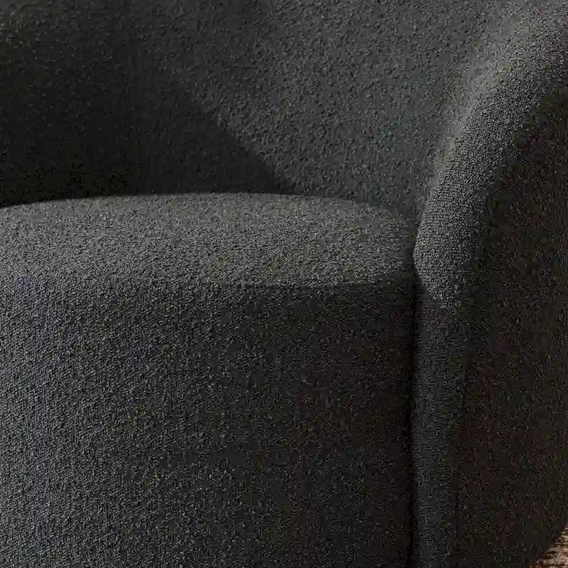 Swivel Accent Barrel Chair Set of 2 34"W Upholstered 360° Rotation Solid Wood Frame No Assembly Modern