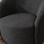 Swivel Accent Barrel Chair Set of 2 34"W Upholstered 360° Rotation Solid Wood Frame No Assembly Modern