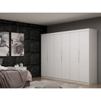 Modern 3-Sectional Wardrobe Closet Set - 6 Drawers, 12 Cubbies, Soft Close Doors, 107.94"L x 81.3"H x 21.65"D Storage System