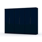 Modern 3-Sectional Wardrobe Closet Set - 6 Drawers, 12 Cubbies, Soft Close Doors, 107.94"L x 81.3"H x 21.65"D Storage System