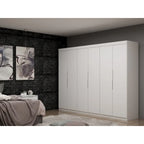 Modern 3-Sectional Wardrobe Closet Set - 6 Drawers, 12 Cubbies, Soft Close Doors, 107.94"L x 81.3"H x 21.65"D Storage System
