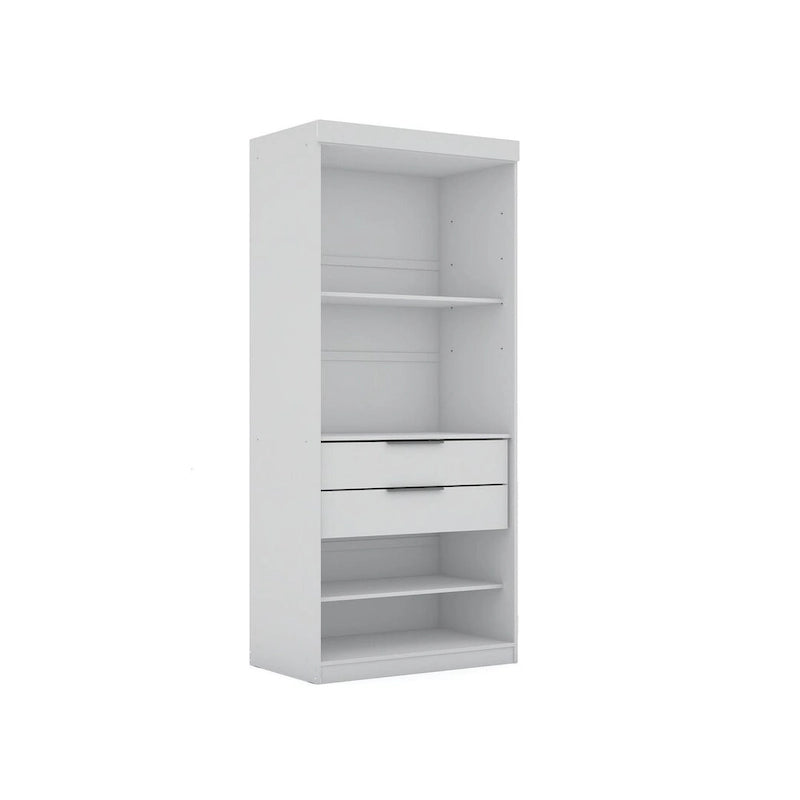 Modern 3-Sectional Wardrobe Closet Set - 6 Drawers, 12 Cubbies, Soft Close Doors, 107.94"L x 81.3"H x 21.65"D Storage System