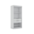 Modern 3-Sectional Wardrobe Closet Set - 6 Drawers, 12 Cubbies, Soft Close Doors, 107.94"L x 81.3"H x 21.65"D Storage System