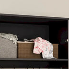 Modern Wooden Wardrobe Closet with 2 Doors, 2 Drawers & Hanging Rail - 70.9"H x 31.5"W x 19.1"D Storage Armoire