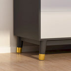 Modern Wooden Wardrobe Closet with 2 Doors, 2 Drawers & Hanging Rail - 70.9"H x 31.5"W x 19.1"D Storage Armoire