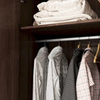 Modern Wooden Wardrobe Closet with 2 Doors, 2 Drawers & Hanging Rail - 70.9"H x 31.5"W x 19.1"D Storage Armoire