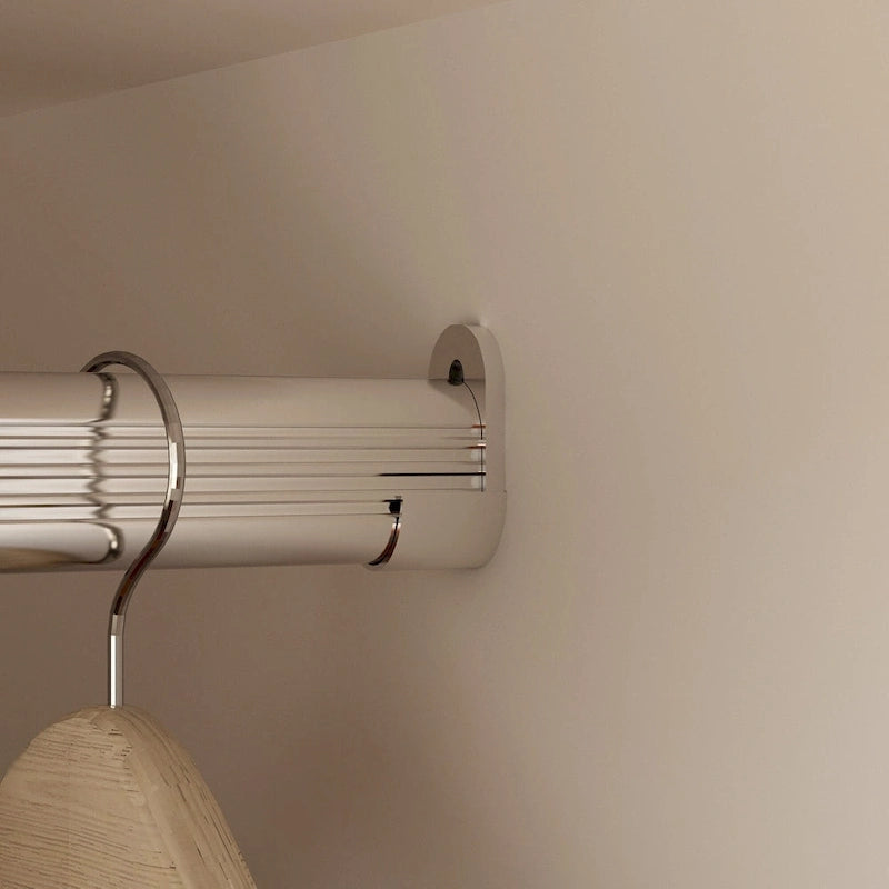 Modern Wooden Wardrobe Closet with 2 Doors, 2 Drawers & Hanging Rail - 70.9"H x 31.5"W x 19.1"D Storage Armoire