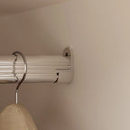 Modern Wooden Wardrobe Closet with 2 Doors, 2 Drawers & Hanging Rail - 70.9"H x 31.5"W x 19.1"D Storage Armoire