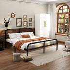 Modern Wooden Wardrobe Closet with 2 Doors, 2 Drawers & Hanging Rail - 70.9"H x 31.5"W x 19.1"D Storage Armoire